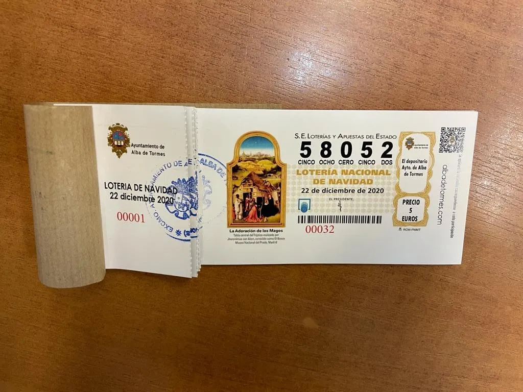 Participaciones de lotería del Ayuntamiento de Alba de Tormes
