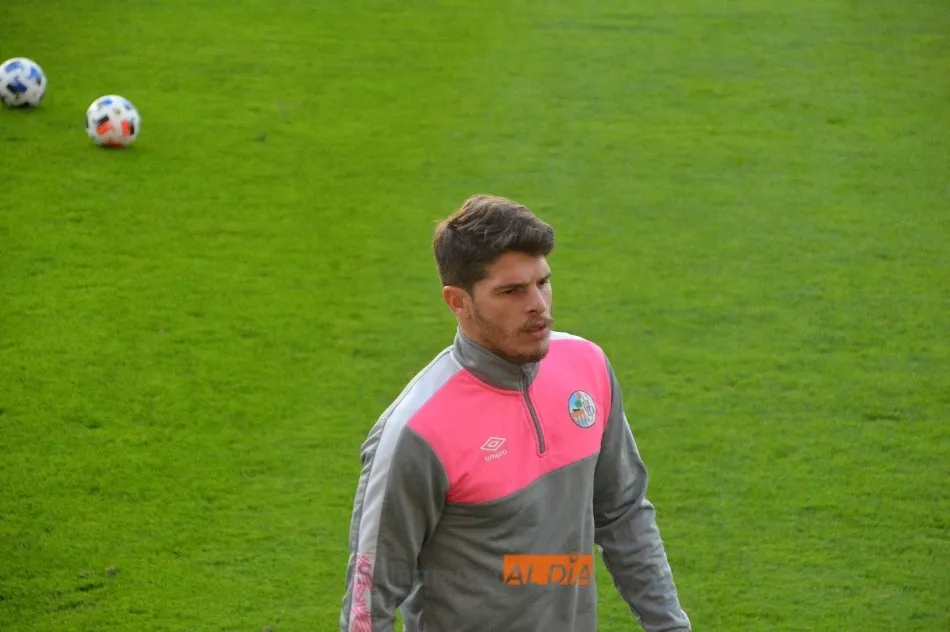 Antonio Amaro, en su primer entrenamiento con el grupo tras volver de lesión