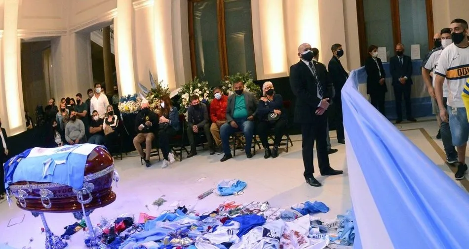 Imagen del interior del velatorio - Diario Clarín