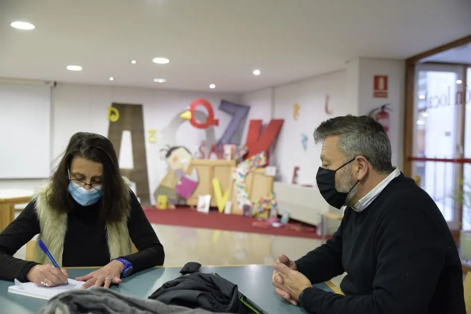 Luis Miguel Cencerrado durante la entrevista