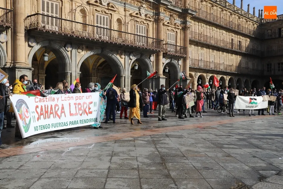 Foto 5 - La Plaza Mayor acoge una manifestaci&oacute;n a favor del Pueblo Saharui