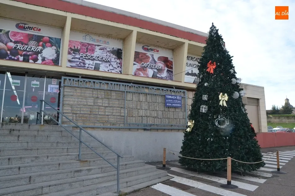 El Árbol de Navidad del Ayuntamiento hace parada este año en el Mercado de Abastos  
