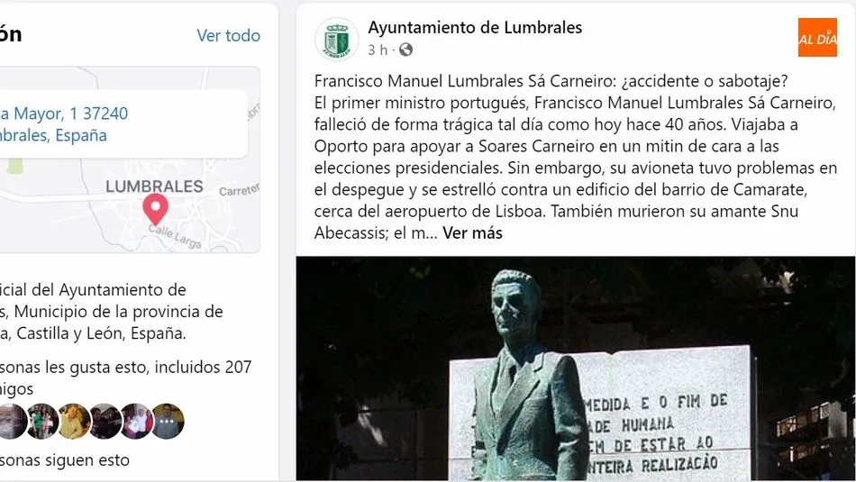 Imagen de portada del facebook del ayuntamiento de Lumbrales