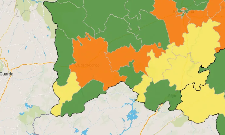 La Zona de Ciudad Rodrigo suma 9 positivos por PCR y la de Fuenteguinaldo 1, entrando en amarillo  