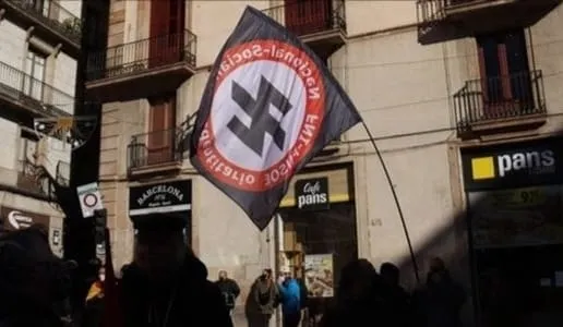 Una de las banderas vistas en Barcelona -