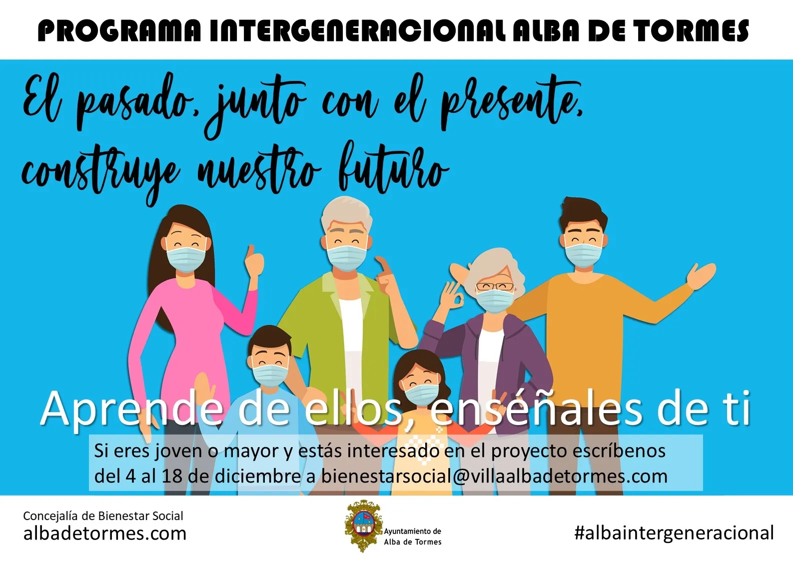Cartel del programa Intergeneracional de Alba de Tormes