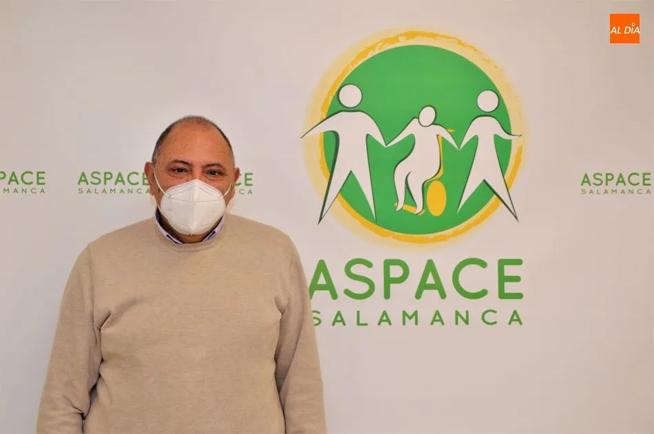 El presidente de Aspace, Jesús Alberto Martín, en la sede central de la Asociación