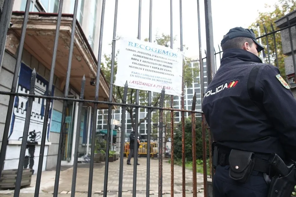 Actuación de la Policía en un edificio ocupado ilegalmente en Madrid en 2016