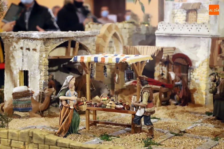 Detalle del Belén expuesto en el auditorio de San Blas. Foto de Lydia González