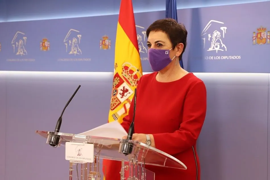 La portavoz parlamentaria de Bildu en el Congreso, Mertxe Aizpurua, en rueda de prensa - BILDU - Archivo