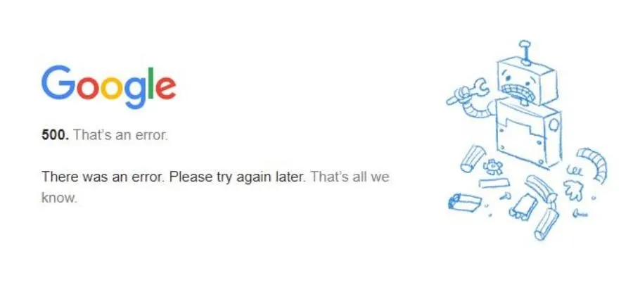 Mensa de Google ante esta incidencia