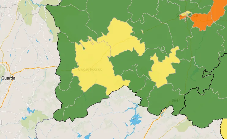 La Zona de Ciudad Rodrigo logra salir del naranja después de dos meses y medio  