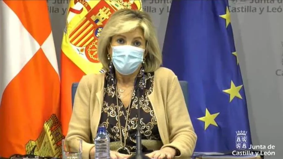 Rueda de prensa de la consejera de Sanidad de la Junta de Castilla y León, Verónica Casado
