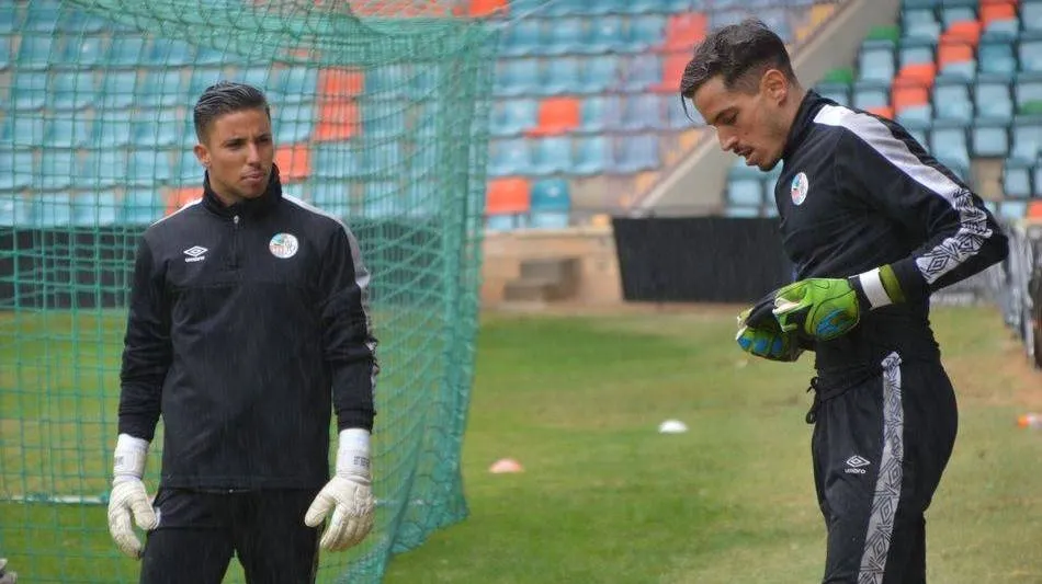 Dani Barbero y Javi Jiménez en uno de sus entrenamientos en el Helmántico