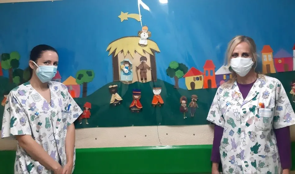 La Navidad luce de nuevo con el Belén de la tercera planta del Hospital de Salamanca