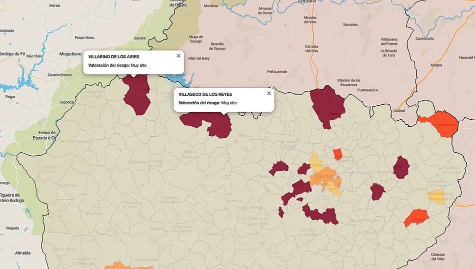 Mapa de incidencia de riesgo