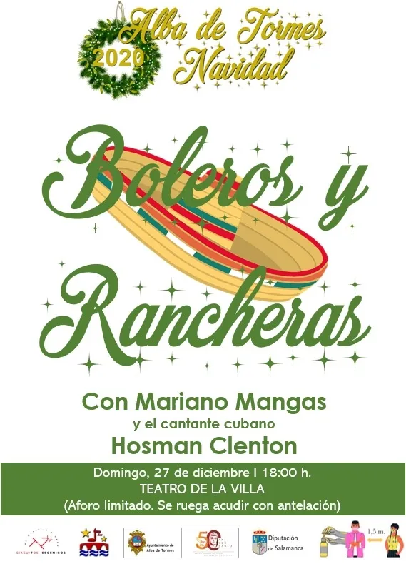 Paseo musical, concierto de Navidad y boleros y rancheras, oferta cultural de Alba de Tormes para...