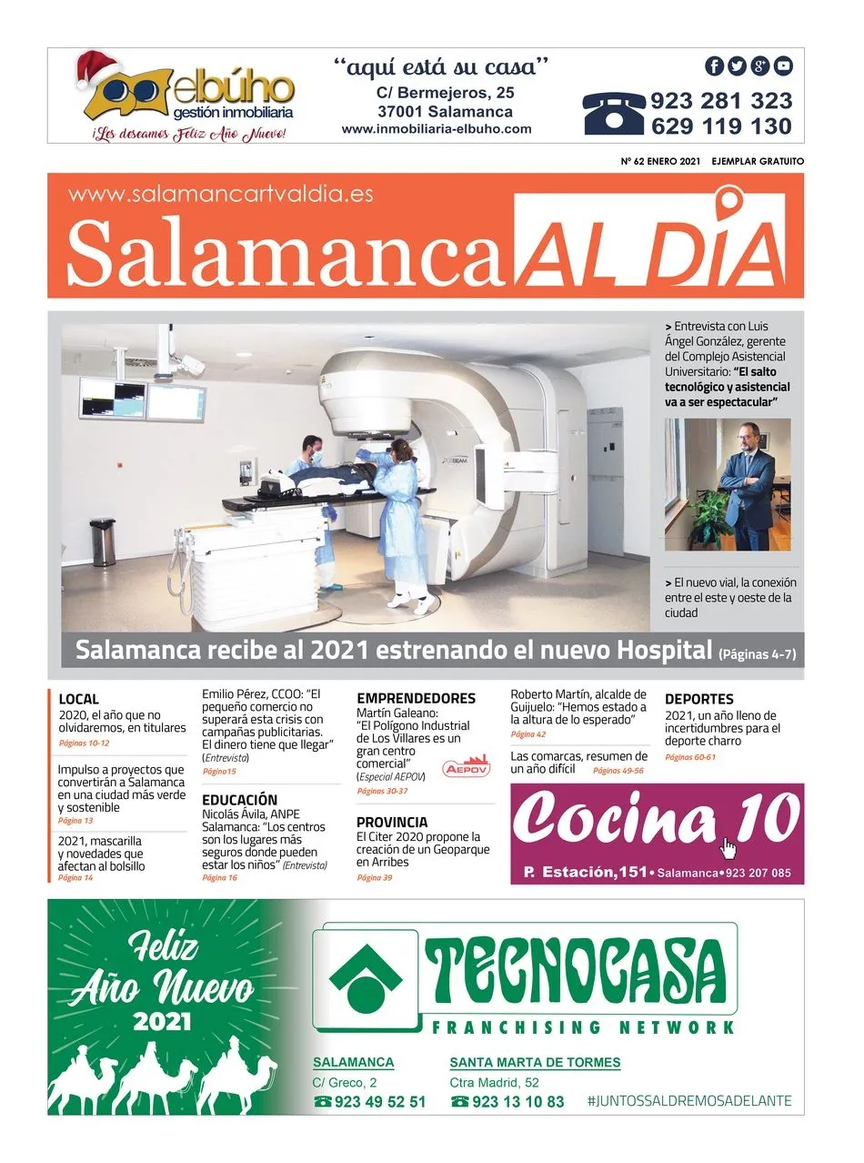 El número de enero del periódico en papel SALAMANCA AL DÍA sale a la calle este miércoles  
