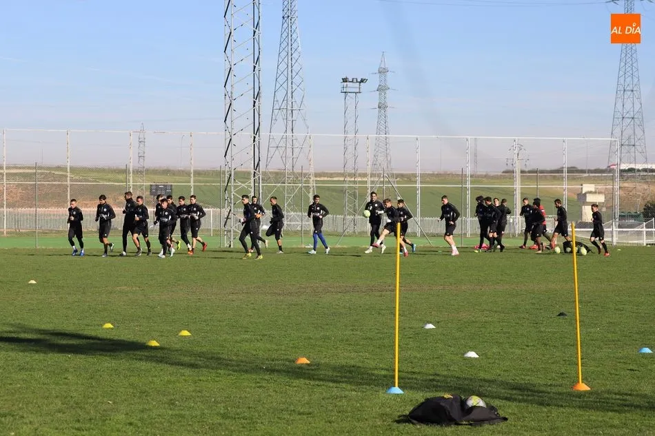 Imagen de uno de los entrenamientos de Unionistas de esta temporada