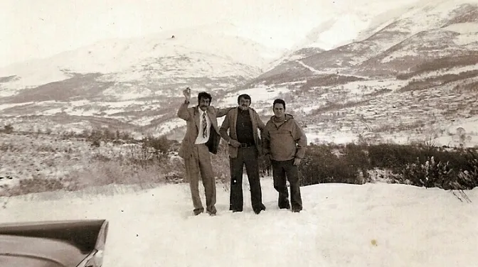 Nieve a la vista en Candelario, a finales de los 60