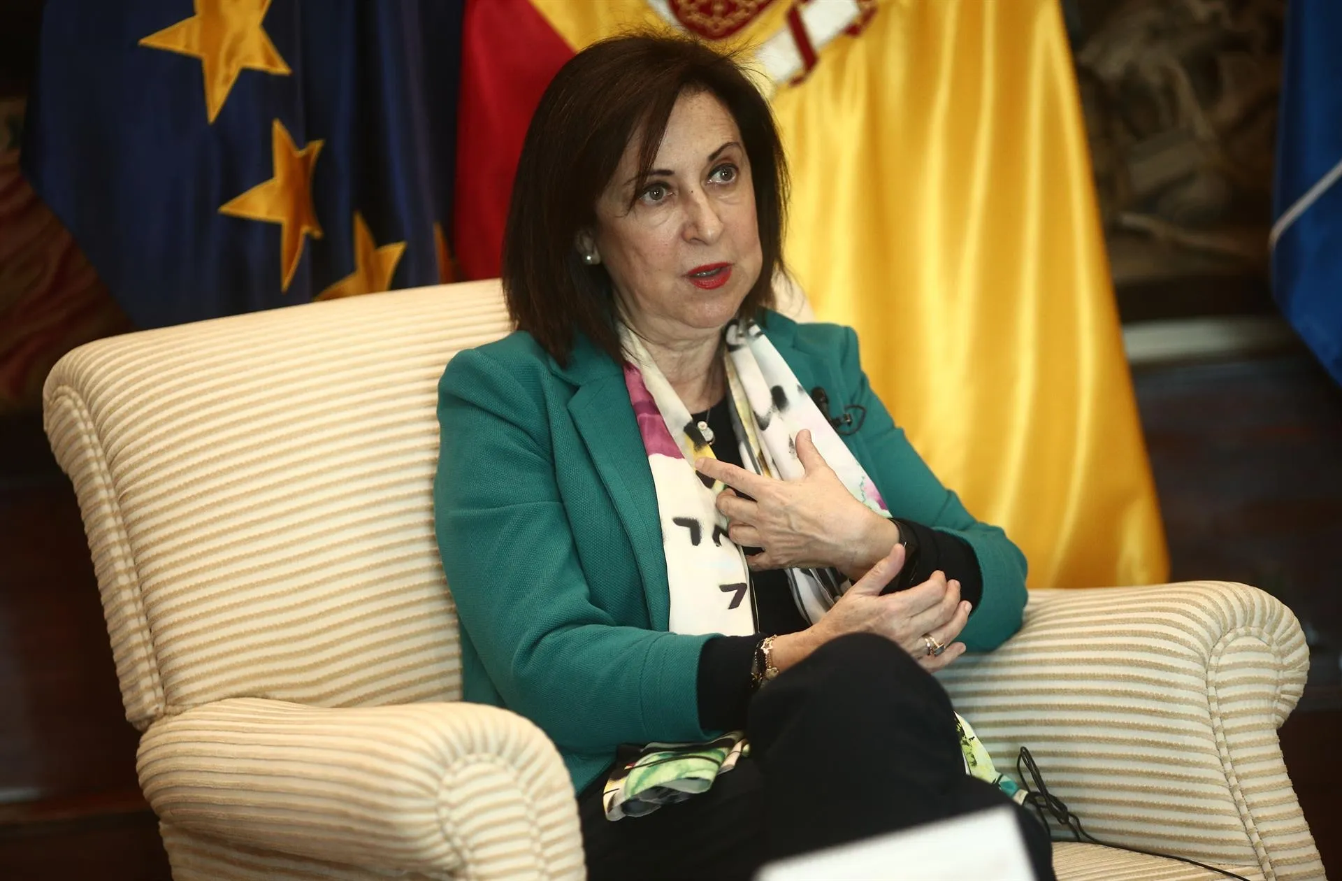 La ministra de Defensa, Margarita Robles, durante una entrevista con Europa Press - Eduardo Parra - Europa Press