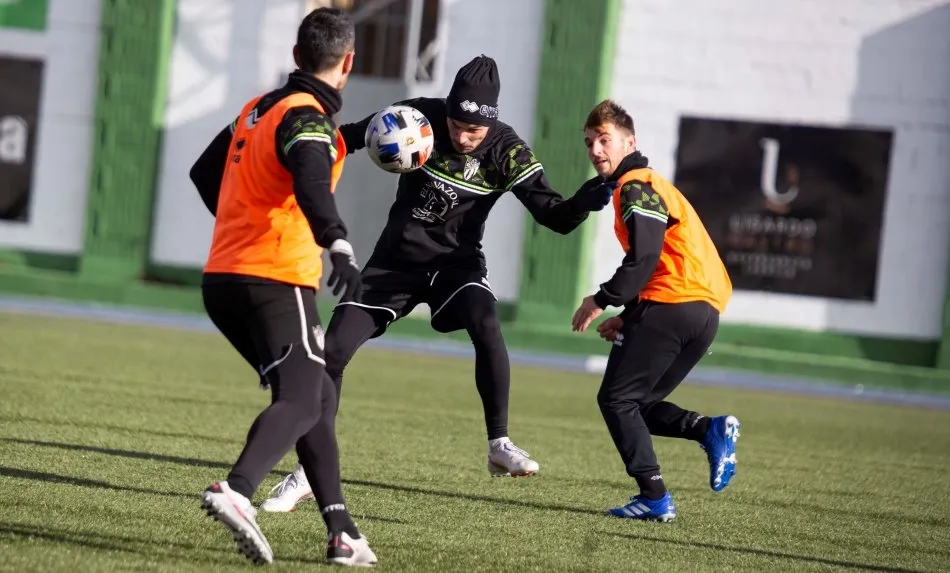 Jugadores del Guijuelo en uno de sus entrenamientos. Foto CD Guijuelo