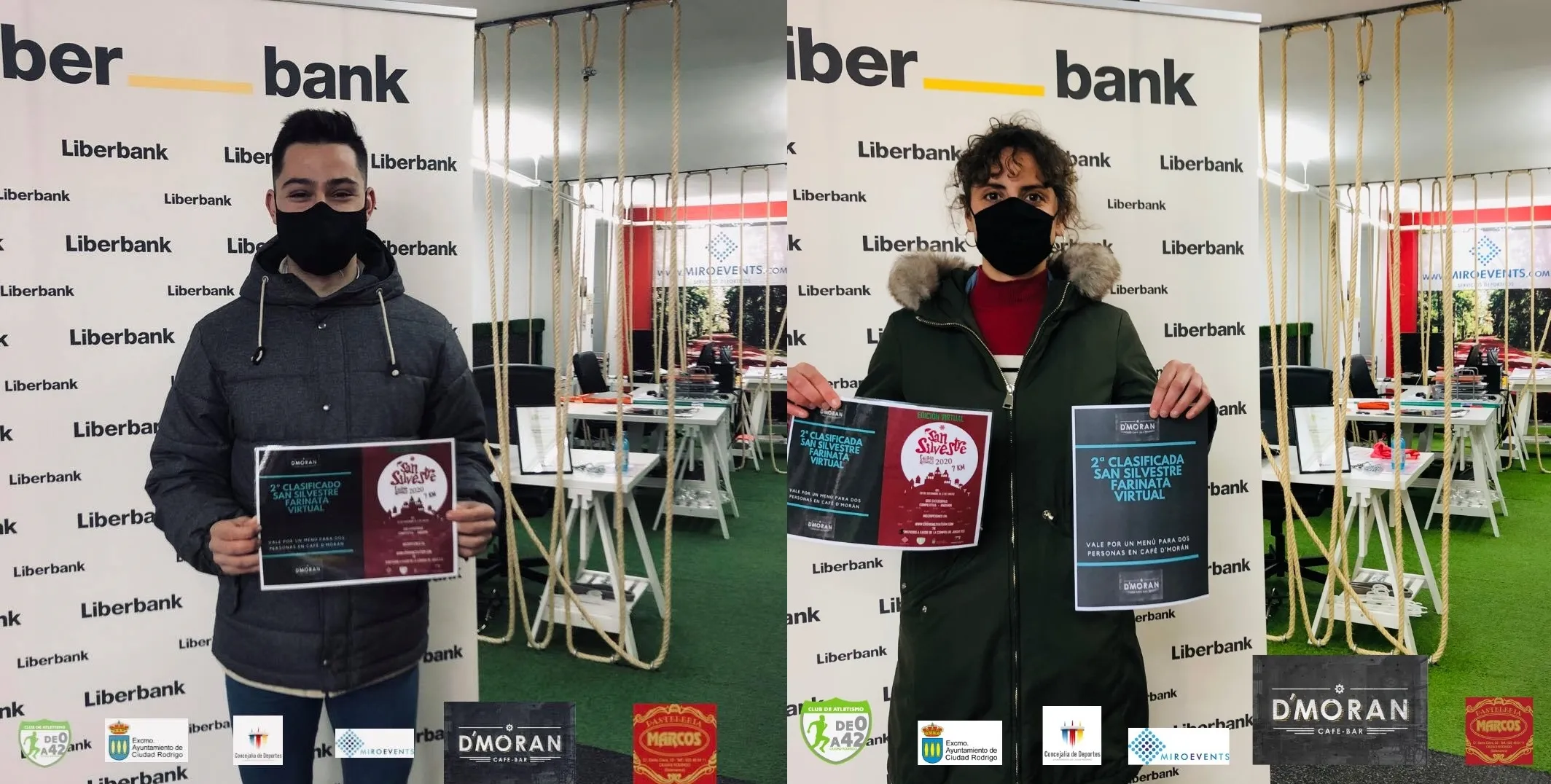 Foto 3 - Sim&oacute;n Mart&iacute;n Bartolom&eacute; y Mar&iacute;a Vicente, los mejores de la San Silvestre Farinata Virtual  