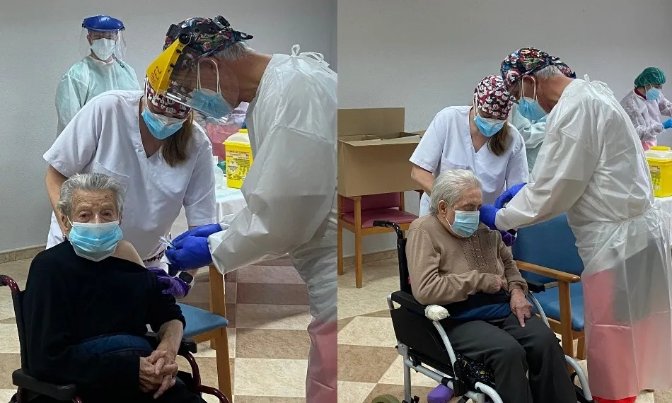 Vacunados contra el coronavirus 115 residentes y trabajadores de Caracillo  