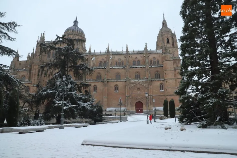 Foto 2 - Salamanca se ti&ntilde;e de blanco gracias a la borrasca Filomena