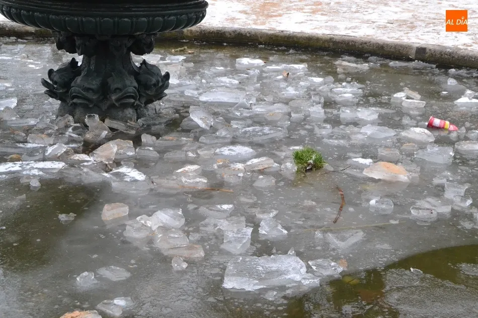 Foto 10 - Las fuentes reflejan con hielo las g&eacute;lidas temperaturas de los &uacute;ltimos d&iacute;as  