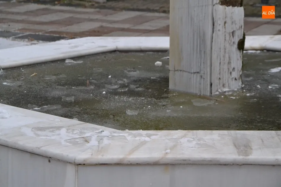 Foto 5 - Las fuentes reflejan con hielo las g&eacute;lidas temperaturas de los &uacute;ltimos d&iacute;as  