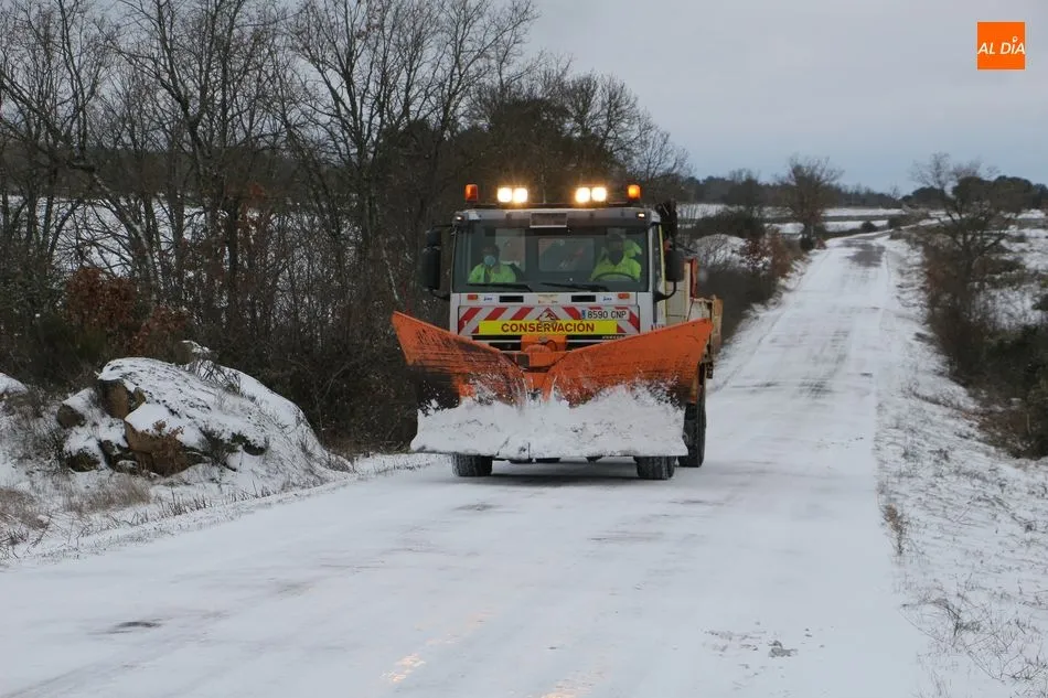 Foto 6 - Estado de las carreteras afectadas por la nieve en Salamanca