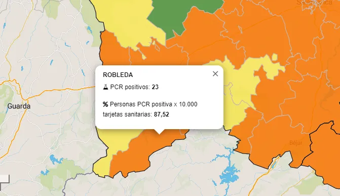 Terrorífica jornada con 53 nuevos positivos por PCR en el global de la comarca mirobrigense  