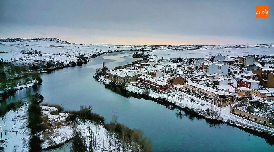 Foto 3 - Alba de Tormes nevada, a vista de dron