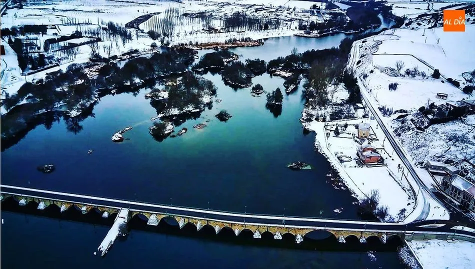 Foto 5 - Alba de Tormes nevada, a vista de dron