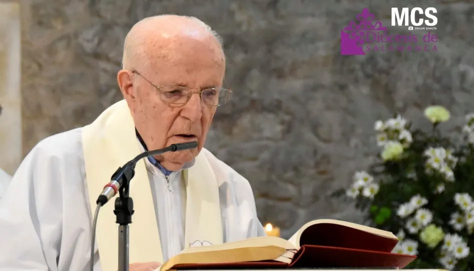 Jesús García Rodríguez, histórico sacerdote de Pizarrales. Foto de Óscar Rodríguez - Diócesis de Salamanca