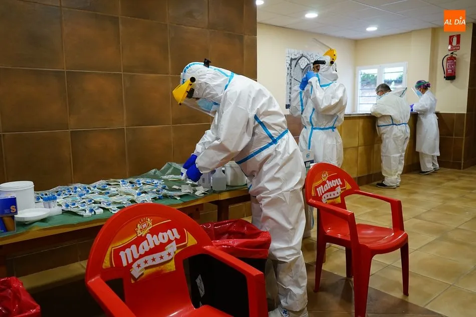 Foto de archivo de pruebas covid en Guijuelo