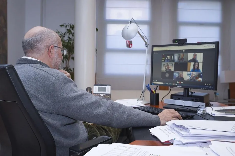 Reunión por videoconferencia que ha mantenido esta tarde Igea con hosteleros de Castilla y León