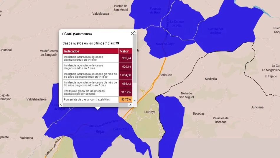 Datos oficiales de la Junta de Castilla y León