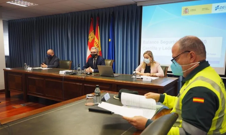 Rueda de prensa de balance de tráfico en Castilla y León correspondiente a 2020. Foto de la DELEGACIÓN DEL GOBIERNO