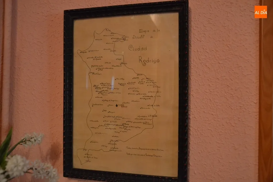 Antiguo mapa de la Diócesis de Ciudad Rodrigo, cuando incluía municipios de Cáceres
