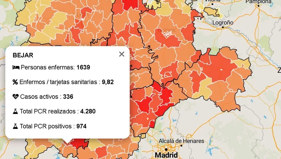 Datos oficiales de la Junta de Castilla y León
