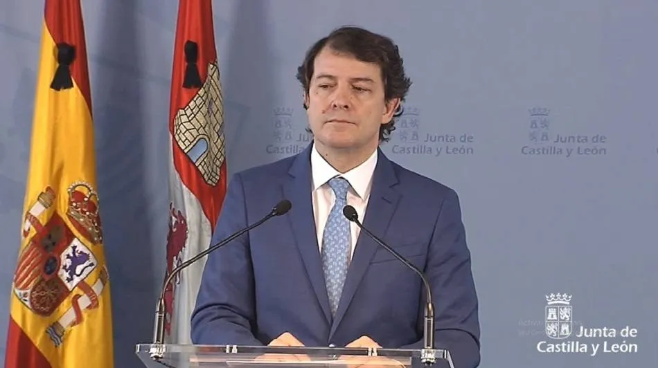 El presidente de la Junta de Castilla y León, Alfonso Fernández Mañueco