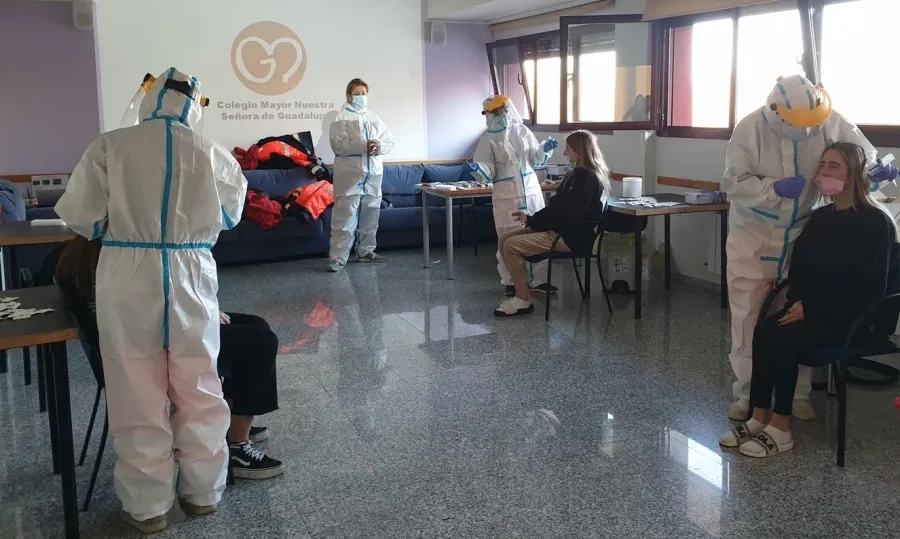Pruebas a estudiantes del Colegio Mayor Nuestra Señora de Guadalupe. Foto UPSA