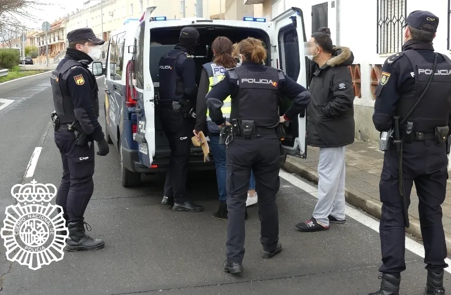 Agentes de la Policía Nacional que intervinieron en estas detenciones