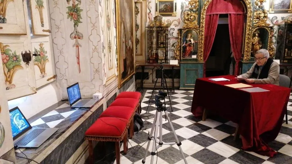 Manuel Diego durante la conferencia que se emitió a través de Youtube