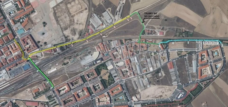 Plano del carril bici que construirá el Ayuntamiento de Salamanca