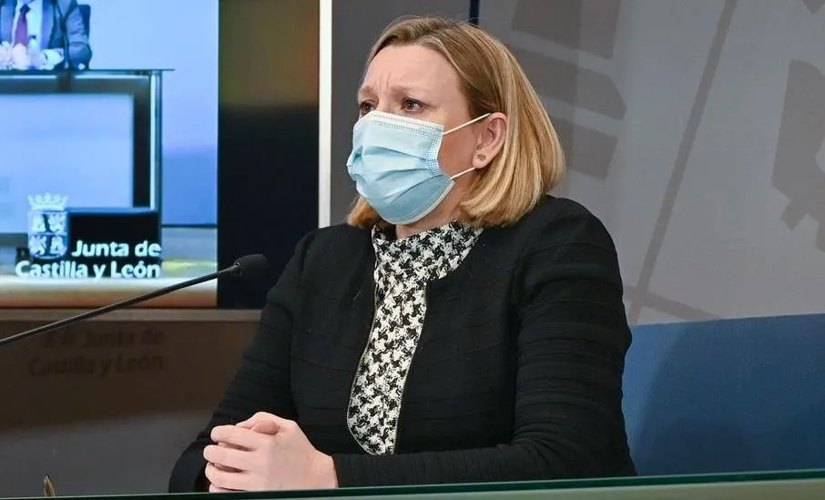 La consejera de Familia e Igualdad de Oportunidades de Castilla y León, Isabel Blanco, durante una rueda de prensa. Foto JCYL