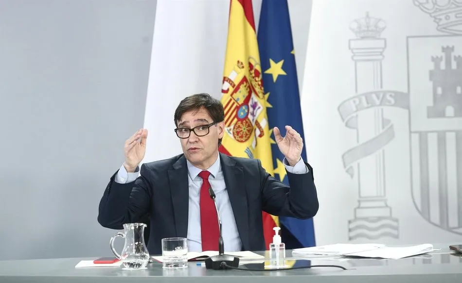 El ministro de Sanidad, Salvador Illa, durante la rueda de prensa posterior al Consejo de Ministros