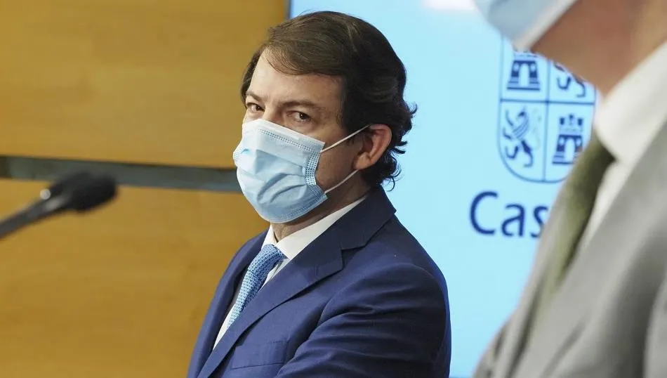 Rueda de prensa del presidente de la Junta de Castilla y León, Alfonso Fernández Mañueco. Foto MIGUEL ÁNGEL SANTOS - EP